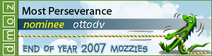 End of Year 2007 Mozzie Awards - Most Perseverence - Nominee