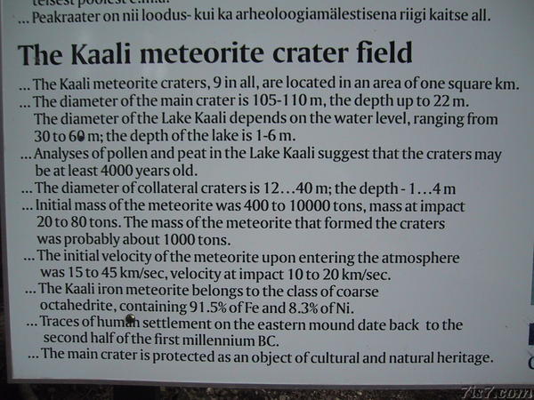 The Kaali Meteorite Crater explained