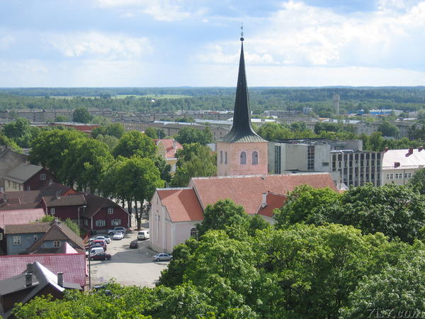 Paide Church seen from above