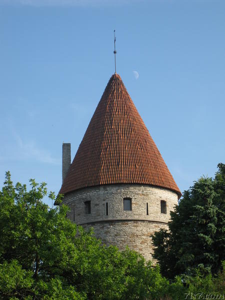 Loewenschede defensive tower through trees