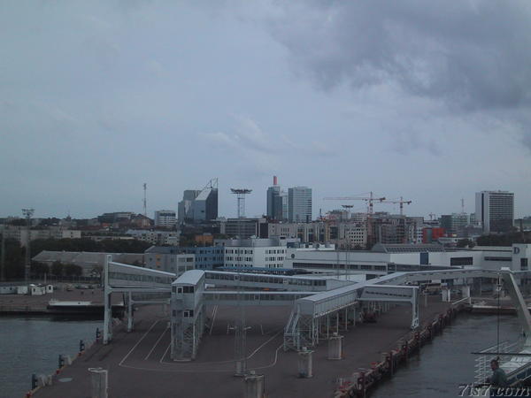 Tallinn's business district seen from the ferry