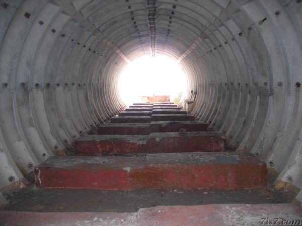 Inside a Soviet missile hanger.