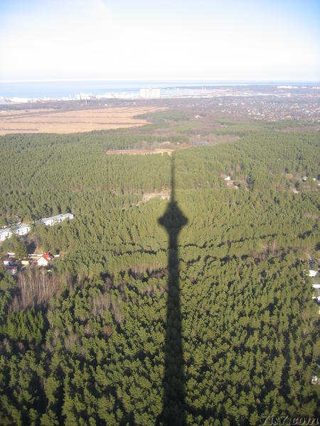 TV tower shadow.