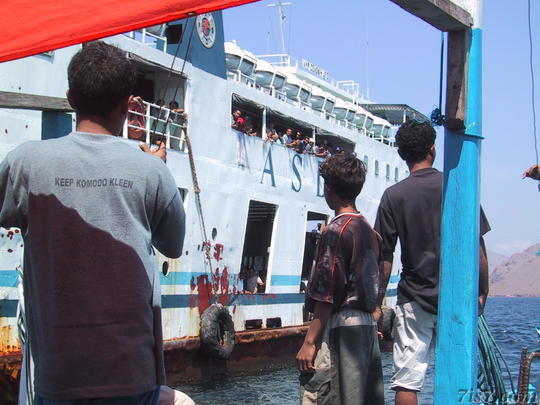 Getting on the ferry