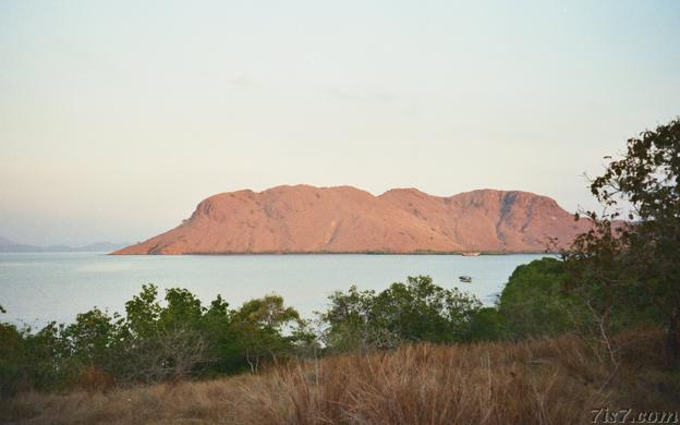 Reddish Island in the Sea