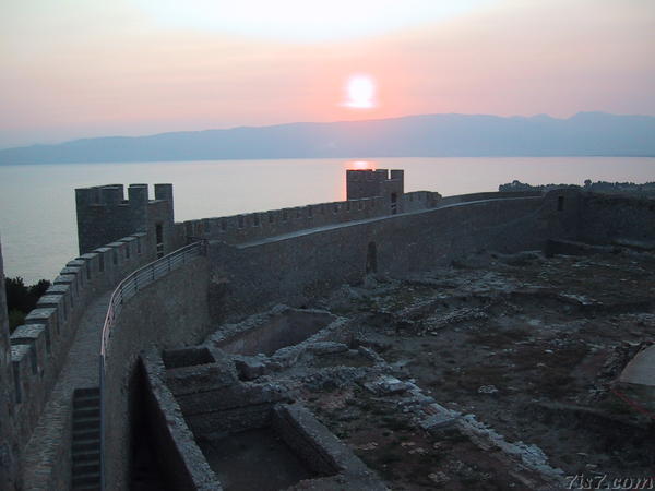 Sunset Over Ohrid Castle 