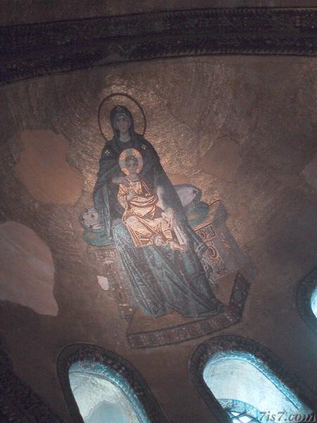 Christian Orthodox Fresco on Aya Sofya Ceiling