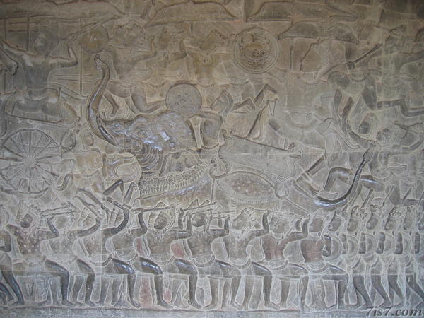 Angkor Wat Mural - Battle Scene