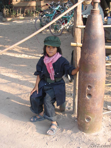 Girl in Khmer Rouge Uniform