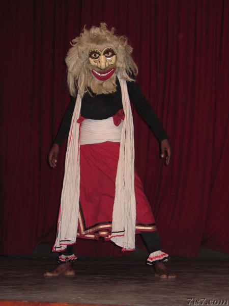 Kandyan Dancer Wearing Mask